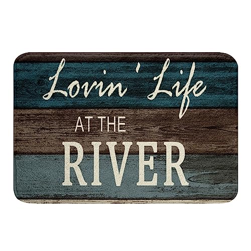 Bodenmatte Fluss See Leben Wasserabsorbierenden Schmutzfangmatte Waschbar Schuhmatte Für Eingangsbereich Innen Terrasse 40X60Cm von Generic