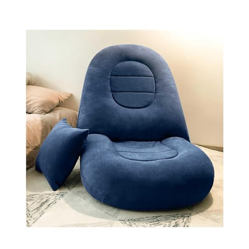 Bodenstuhl Fauler Sofa Sitzkissen Klappbarer Gaming-Stuhl mit hoher Rückenlehne, klappbarer, Verstellbarer Bodenstuhl, Schlafsofa, Sitzsack, EIN Geschenk für Teenager wljdp240511(Color:Blue,Size:) von Generic