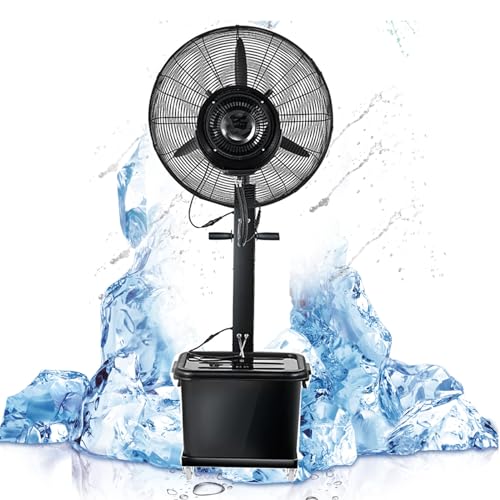 Bodenventilator, Außennebel-Kühlventilator mit 3 Geschwindigkeiten, 90°-Oszillation, großem Wassertank für Terrasse, Garten und Hinterhof Bodenventilator, Außennebel-Kühlventilator mit 3 Geschwindigkeiten, 90°-Oszillation, großem Wassertank für Terrasse, Garten und Hinterhof von Generic