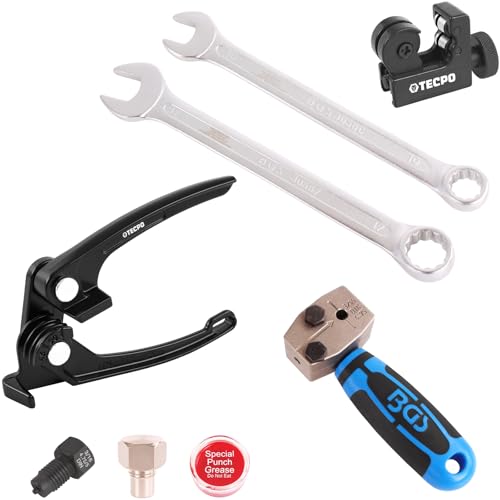 Bördelgerät Bremsleitung 4.75 mm 3/16" + Rohrbiegezange Biegezange + Rohrabschneider Abschneider Bremsleitungen Kraftstoffleitung von Generic