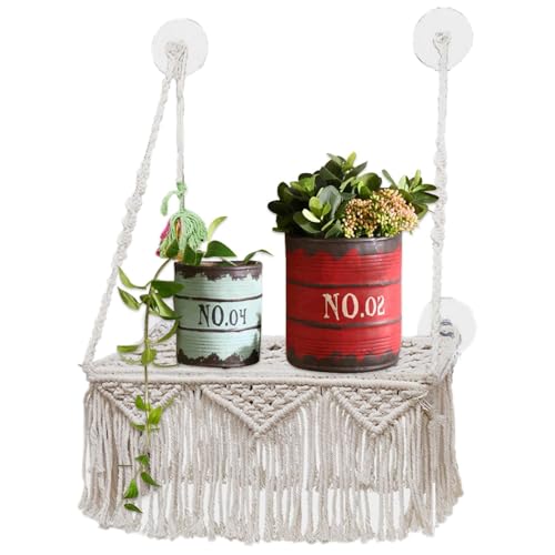 Boho Cat Window Bed mit Saugnapf für Katzen im Innenbereich – Katzenbett für den Innenbereich, Sicherheit am Sitz mit gestricktem Ballspielzeug, waschbares Netz, robust Boho Cat Window Bed mit Saugnapf für Katzen im Innenbereich – Katzenbett für den Innenbereich, Sicherheit am Sitz mit gestricktem Ballspielzeug, waschbares Netz, robust von Generic