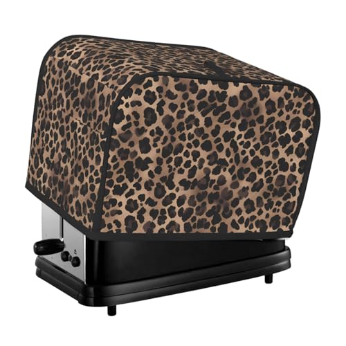 Braun Schwarz Druck 2 Scheiben Toaster Abdeckung Fingerprint Brotschoner Küche Kleingerät Staubschutz von Generic