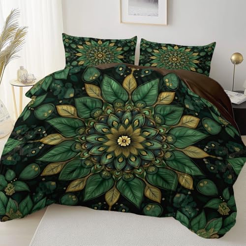 Braune Reversibel Bettbezug Nicht Leicht Verblassen Pflegeleicht, Abstrakt Blätter Mandala Mikrofaser Bettbezug Mit Reißverschluss Weich Und Bügelfrei, 135 x 200 cm Bettwäsche Set Dauerhaft Braune Reversibel Bettbezug Nicht Leicht Verblassen Pflegeleicht, Abstrakt Blätter Mandala Mikrofaser Bettbezug Mit Reißverschluss Weich Und Bügelfrei, 135 x 200 cm Bettwäsche Set Dauerhaft von Generic
