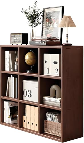 Braunes Bücherregal Aus Massivholz Mit Offenen Regalen Und Aufbewahrungsschrank - Ideal Für Die Einrichtung Von Wohn- Oder Schlafzimmern, Walnut Color, 35.4" x 11.8" x 35.4 Braunes Bücherregal Aus Massivholz Mit Offenen Regalen Und Aufbewahrungsschrank - Ideal Für Die Einrichtung Von Wohn- Oder Schlafzimmern, Walnut Color, 35.4" x 11.8" x 35.4 von Generic