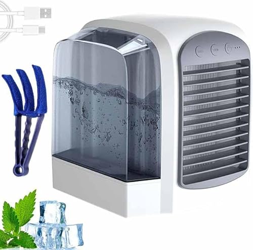Breeze Box Klimaanlage, 4-in-1, tragbar, geräuscharm, Wechselstrom mit dynamischer Eisnebel-Technologie, schnelle Kühlung, Desktop-Kühlventilator, 3 Geschwindigkeiten, Tank, Büro, Zuhause, Reisen, 380 Breeze Box Klimaanlage, 4-in-1, tragbar, geräuscharm, Wechselstrom mit dynamischer Eisnebel-Technologie, schnelle Kühlung, Desktop-Kühlventilator, 3 Geschwindigkeiten, Tank, Büro, Zuhause, Reisen, 380 von Generic