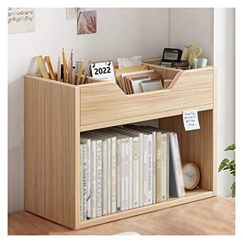 Bücherregale, Bücherregal, Schreibtischregal aus Holz, Schreibtisch-Organizer mit 2 Ebenen, Büroregal, Aufbewahrungsregal, kleines Bücherregal für Kinder, Display für l Bücherregale, Bücherregal, Schreibtischregal aus Holz, Schreibtisch-Organizer mit 2 Ebenen, Büroregal, Aufbewahrungsregal, kleines Bücherregal für Kinder, Display für l von Generic