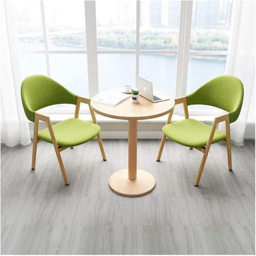 Büro Empfang Runder Tisch Moderner Kleiner Runder Tisch Büro Empfangstresen Und Stuhlkombination Balkon Wohnzimmer Arbeitszimmer Kino Besprechungsraum Lounge, Green von Generic