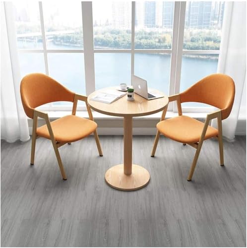 Büro Empfang Runder Tisch Moderner Kleiner Runder Tisch Büro Empfangstresen Und Stuhlkombination Balkon Wohnzimmer Arbeitszimmer Kino Besprechungsraum Lounge, Orange Color Büro Empfang Runder Tisch Moderner Kleiner Runder Tisch Büro Empfangstresen Und Stuhlkombination Balkon Wohnzimmer Arbeitszimmer Kino Besprechungsraum Lounge, Orange Color von Generic