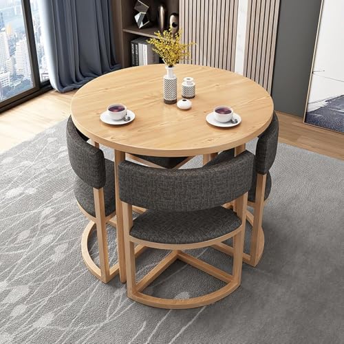 Büro Empfangsraum Club Tisch, Business Konferenzraum Couchtisch, Runde Möbel Tisch Und Stuhl Set, Kombination Shop Rezeption Ruhebereich Kleine Wohnung Balkon Freizeit Tisch U, Dark Gray von Generic