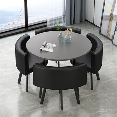 Büro Empfangsraum Club Tisch Und Stuhl Set Empfangstisch Und Stuhl Combition Verhandlungstisch Runder Konferenztisch Raum Esstisch Set Geeignet Für Lounge, Black Büro Empfangsraum Club Tisch Und Stuhl Set Empfangstisch Und Stuhl Combition Verhandlungstisch Runder Konferenztisch Raum Esstisch Set Geeignet Für Lounge, Black von Generic