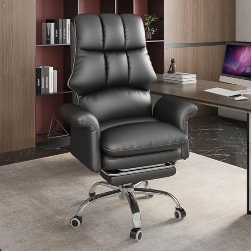 Büro-schreibtischstühle Gaming-Stuhl Stühle Mit Hoher Rückenlehne Für Das Wohnzimmer Drehstuhl Mit Rädern Computerstuhl Ergonomischer Hebesitz Sessel Lendenwirbelstütze, Black/B von Generic