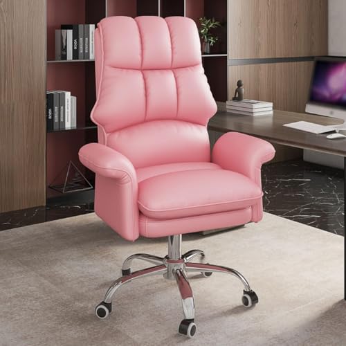Büro-schreibtischstühle Gaming-Stuhl Stühle Mit Hoher Rückenlehne Für Das Wohnzimmer Drehstuhl Mit Rädern Computerstuhl Ergonomischer Hebesitz Sessel Lendenwirbelstütze, Pink/a von Generic