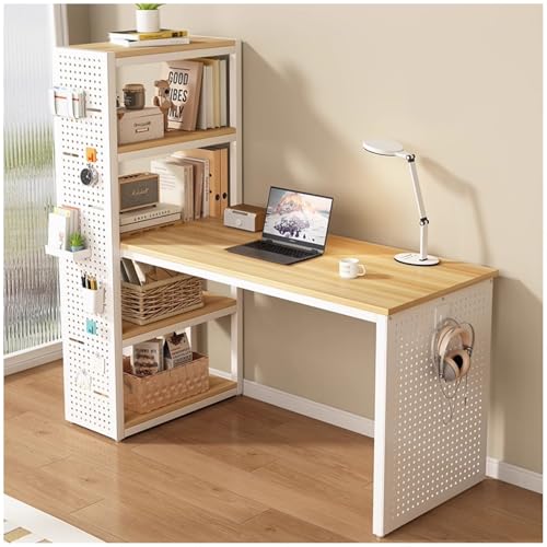 Büroschreibtisch mit Ablagefächern, Computertisch, Arbeitstisch, Arbeits- und Gaming-Schreibtische, Home-Office-Arbeitsplatz for Home Office, Arbeitszimmer und Schlafzimmer(A,100cm/39.37in) von Generic
