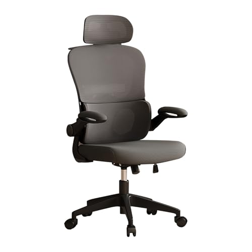 Bürosessel aus Netzgewebe, Ergonomischer Gaming Stuhl mit Armlehnen und Kopfstütze, Verstellbare Lordosenstütze, 125° Neigung für Zuhause, Büro, Lange Arbeitszeiten(Black) von Generic