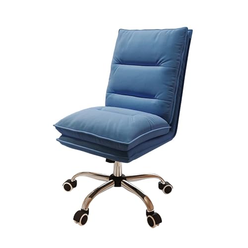 Bürostuhl, 360° drehbar, ergonomischer Schreibtischstuhl mit Rollen, bequemer Arbeitsstuhl ohne Armlehnen, moderner Drehstuhl fürs Zimmer zum Spielen und Arbeiten von Generic