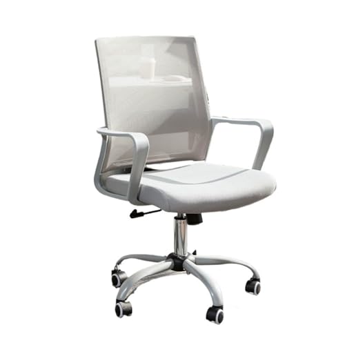 Bürostuhl, Chefsessel, Schreibtischstuhl, Rollen, Heimkonferenz, Drehstuhl mit Rückenlehne, Studentenarbeitsplatz, bequemer Sitz, Computer-Schreibtischstuhl (Gris) von Generic