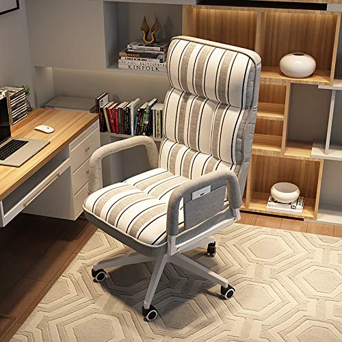 Bürostuhl, ergonomischer Drehstuhl für Computer mit verstellbarem Sitzkissen, hoher Rückenlehne für Erwachsene, anhebbarer Schreibtischstuhl mit Armlehne, weicher Kopfstütze, 50,8 x 50,8 x 5 von Generic
