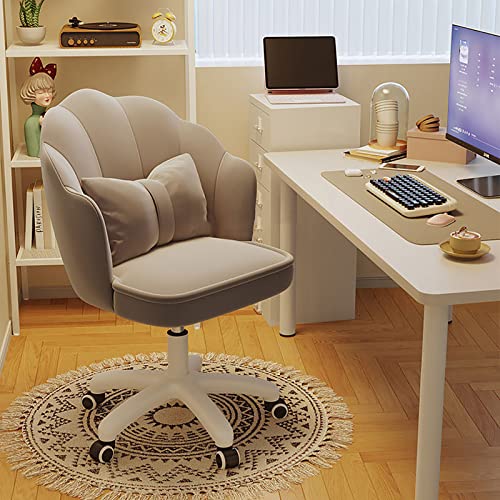 Bürostuhl, stilvoller Grauer Schminkstuhl aus Samt mit Armlehnen – Verstellbarer Schminktisch und Chefsessel für Schlafzimmer – bequemes und schickes Design, 60 x 71 x 81 cm Bürostuhl, stilvoller Grauer Schminkstuhl aus Samt mit Armlehnen – Verstellbarer Schminktisch und Chefsessel für Schlafzimmer – bequemes und schickes Design, 60 x 71 x 81 cm von Generic