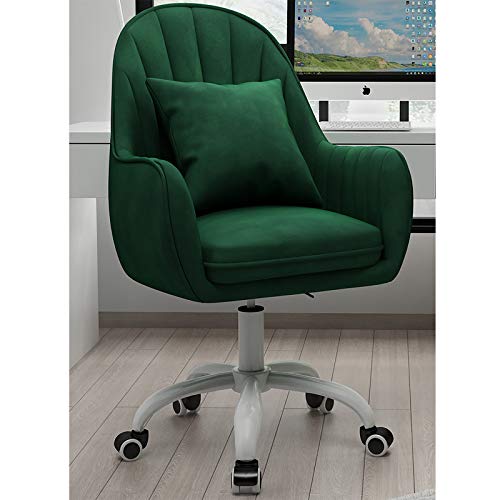 Bürostuhl Ergonomisch Modern Mit Armlehnen, Samtpolster, Grün, 55X80 cm - Stilvoller Komfort Für Zuhause Und Den Arbeitsplatz, Höhenverstellbar, Schickes Design von Generic