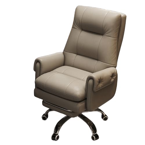 Bürostuhl Ergonomisch mit Fußablage Öko-Leder Computer-Schreibtischstuhl Doppellagige Rückenlehne Stufenlos Verstellbare Rückenlehne 360° Drehbar und Höhenverstellbar Schreibtischsessel(Metallic) Bürostuhl Ergonomisch mit Fußablage Öko-Leder Computer-Schreibtischstuhl Doppellagige Rückenlehne Stufenlos Verstellbare Rückenlehne 360° Drehbar und Höhenverstellbar Schreibtischsessel(Metallic) von Generic
