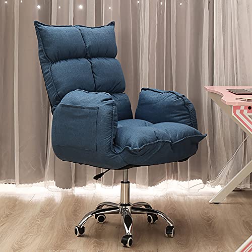 Bürostuhl Ergonomischer Bürostuhl mit hoher Rückenlehne, Verstellbarer Liegestuhl aus Kunstleder, bequem und stilvoll, Grau (52 x 68 x 110 cm), perfekt für zu Hause und den Gebrauch von Generic