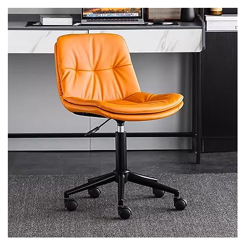 Bürostuhl Ergonomischer Lederstuhl für Zuhause – Verstellbarer Drehstuhl mit mittelhoher Rückenlehne für Computertisch, Wohnzimmer und Arbeitszimmer – Bequeme Sitzgelegenheiten für die Freiz von Generic