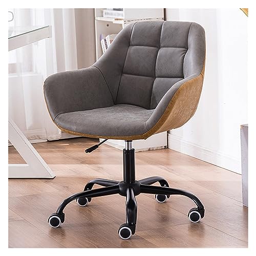 Bürostuhl Mid-Century Leder Drehstuhl - Ergonomischer Schreibtischstuhl mit hoher Rückenlehne und höhenverstellbaren Armlehnen und Rollen für Komfort für Führungskräfte - Perfekt für Zuhause Bürostuhl Mid-Century Leder Drehstuhl - Ergonomischer Schreibtischstuhl mit hoher Rückenlehne und höhenverstellbaren Armlehnen und Rollen für Komfort für Führungskräfte - Perfekt für Zuhause von Generic