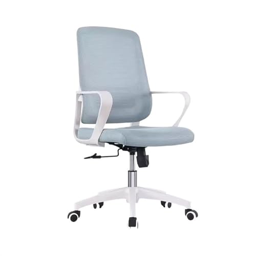 Bürostuhl Personal Einfacher moderner Drehstuhl Lendenwirbelschutz Computerstuhl Modischer Farbabgleich Heim-Studierstuhl (Farbe: Blau) von Generic