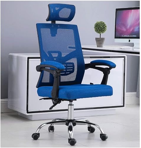 Bürostuhl Verstellbarer Schreibtischstuhl Mesh Computerstuhl Bequeme Chefsessel Arbeitszimmer Managerstühle Bequem (Blau) von Generic