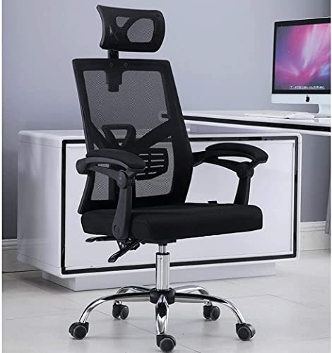 Bürostuhl Verstellbarer Schreibtischstuhl Mesh Computerstuhl Bequeme Chefsessel Arbeitszimmer Managerstühle Bequem (Schwarz) von Generic