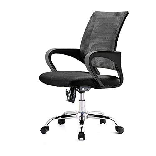 Bürostuhl aus Netzstoff mit mittlerer Rückenlehne, ergonomischer Drehstuhl mit Armlehnen und höhenverstellbarem Schreibtischstuhl mit Rollen von Generic