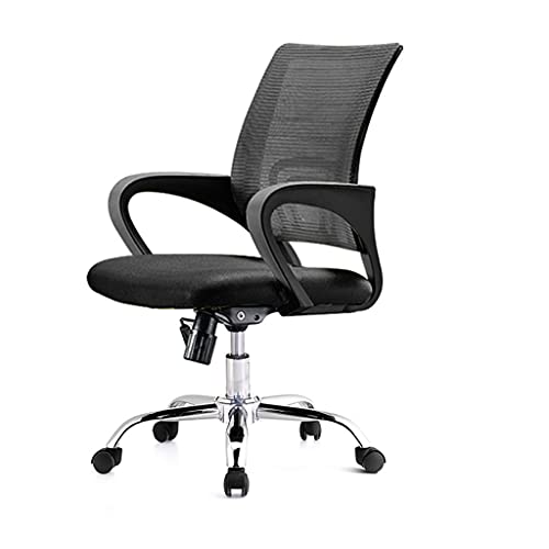 Bürostuhl aus Netzstoff mit mittlerer Rückenlehne, ergonomischer Drehstuhl mit Armlehnen und höhenverstellbarem Schreibtischstuhl mit Rollen von Generic