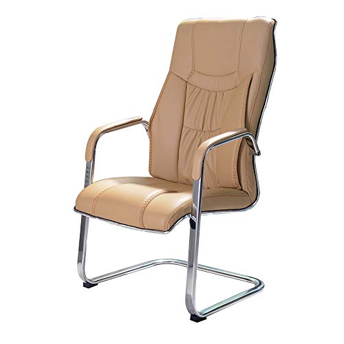 Bürostuhl im Rennstil, hohe Rückenlehne, Leder, Bürostuhl mit gebogenen Füßen, ergonomischer Computer-Schreibtischstuhl, Feste Armlehne, Executive-Gaming-Stuhl für das Arbeitszimmer im Wohnheim (Khak Bürostuhl im Rennstil, hohe Rückenlehne, Leder, Bürostuhl mit gebogenen Füßen, ergonomischer Computer-Schreibtischstuhl, Feste Armlehne, Executive-Gaming-Stuhl für das Arbeitszimmer im Wohnheim (Khak von Generic