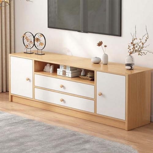Buffetschrank mit Stauraum, TV-Ständer for das Wohnzimmer, TV-Konsole aus Holz, Medienschrank mit Stauraum, Home-Entertainment-Center for Wohnzimmer, Küche, Esszimmer(B,L-140cm/55.12IN) von Generic