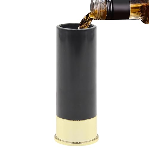 Bullet Schnapsglas-Set | Set mit 4 Bar-Weingläsern – 12 Gauge Bullet Shotgläser, lustige Shotgun Shell Shotcups 42,5 g für Vatertag Urlaub von Generic