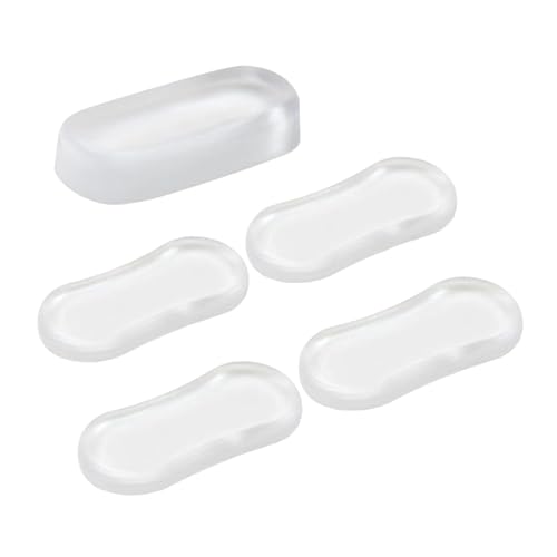 Bumpers für Toilettensitze, Befestigung für Bidet-Toilettensitz - Allgemeine Puffer löschen,5 Stück stark selbstklebende geräuschreduzierende Bidet Shims Hinten, Silikon Puffer Toilettendeckel Pads von Generic