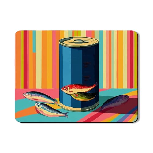 Bunte Fisch-Abtropfmatten für Küchentheke, moderner Kunst-Stil, abstraktes Fisch-Design, Sommerküchenzubehör, saugfähiges Gummi-Abtropfgestell, 45,7 x 61 cm von Generic