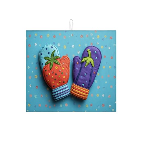 Bunte Obst-inspirierte Abtropfmatten für Küchentheke, verspieltes Beerenmuster, saugfähige Trockenunterlage, Sommer-Küchendekoration, Mikrofaser-Matte, 40,6 x 45,7 cm Bunte Obst-inspirierte Abtropfmatten für Küchentheke, verspieltes Beerenmuster, saugfähige Trockenunterlage, Sommer-Küchendekoration, Mikrofaser-Matte, 40,6 x 45,7 cm von Generic