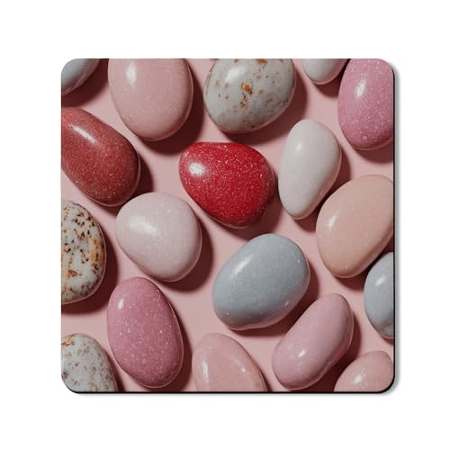 Bunte Unterlegmatte für Waschtrockner im Kieselstein-Stil, federinspirierte Gummi-Anti-Rutsch-Matten für Waschküche, 61 x 61 cm von Generic