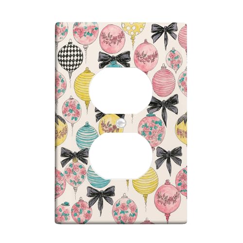 Bunte Weihnachts-Lichtschalter-Abdeckplatten/Steckdosenabdeckungen, Vintage-Ornamente für Urlaubsdekoration, thermoplastische Wandplatten, Standardgröße, Einzel-Duplex-Steckdose Bunte Weihnachts-Lichtschalter-Abdeckplatten/Steckdosenabdeckungen, Vintage-Ornamente für Urlaubsdekoration, thermoplastische Wandplatten, Standardgröße, Einzel-Duplex-Steckdose von Generic