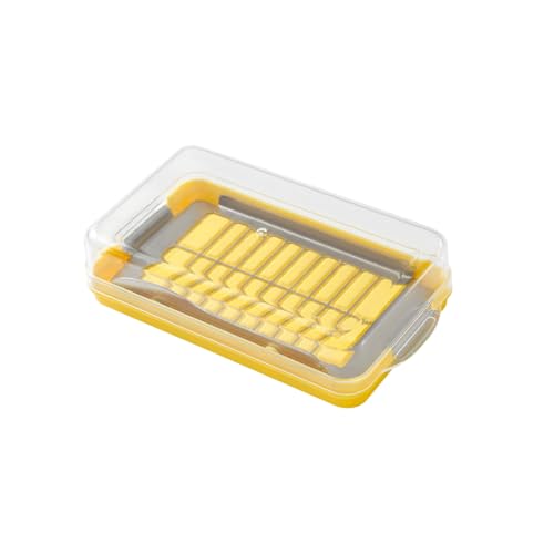 Butterbox - Käsebehälter mit Slicer | Wiederverwendbare hermetische Butter, Lebensmittelprotokoll mit Schnittnetz, Küchenbehälter für Käse und frische Butter von Generic