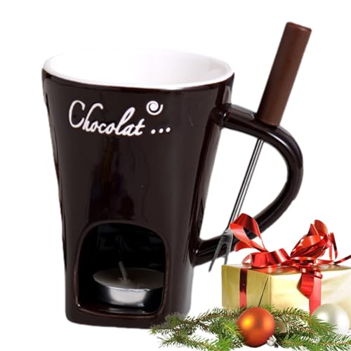 Butterwärmer-Set – Schokoladen-Fondue-Tassen-Set | 130 ml Keramik-Schokoladen-Fondue-Tasse | Kreative Schmelz-Tasse für Nachmittagstee, Mehrzweck-Butterwärmer für Versammlungen, Buffets Butterwärmer-Set – Schokoladen-Fondue-Tassen-Set | 130 ml Keramik-Schokoladen-Fondue-Tasse | Kreative Schmelz-Tasse für Nachmittagstee, Mehrzweck-Butterwärmer für Versammlungen, Buffets von Generic