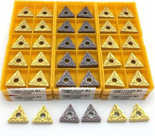 C Tools Tnmg160408 Ma Vp15tf Ue6020 Us735 Hartmetalleinsatz C Außendrehwerkzeug Tnmg 160408 Dreheinsatz, 100pcs(10box), 160408 MA US735 von Generic