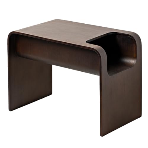 C-förmiger Beistelltisch, Sofa-Beistelltisch mit Zeitungsständer, Büroschreibtisch, Schuhwechselbank, for Wohnzimmer, Schlafzimmer(Brown) von Generic