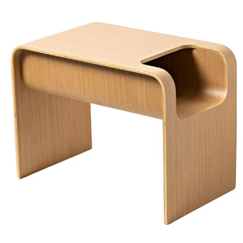 C-förmiger Beistelltisch, Sofa-Beistelltisch mit Zeitungsständer, Büroschreibtisch, Schuhwechselbank, for Wohnzimmer, Schlafzimmer(Natural) von Generic