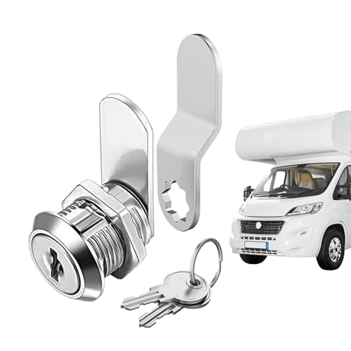 CAM LOCK SET - Tubular Drawer Latch, Ersatzspeicherschloss | Schlüssel beide Fächerschrank Mailbox Toolbox Schrankzylinder Sicherheitslösung Geeignete RV Trailer Office Schreibtisch Metall Box von Generic