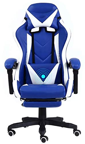 CPYGMXI Gaming -Stuhl Computerstühle Schwenkstuhl Videospielstuhl, erhöht mit Footrest -Sessel Ergonomie Computerstuhl Rennstil mit Kopfstütze und Lende von Generic