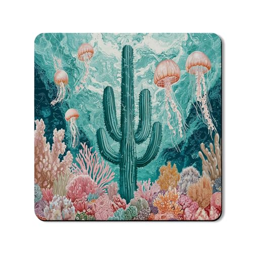 Cactus Quallen Waschtrockner Top Protector Mat Oceanic Coral Pattern Waschküchenabdeckungen Lebendige wasserdichte Gummi-Anti-Rutsch-Matten 61 x 61 cm Cactus Quallen Waschtrockner Top Protector Mat Oceanic Coral Pattern Waschküchenabdeckungen Lebendige wasserdichte Gummi-Anti-Rutsch-Matten 61 x 61 cm von Generic