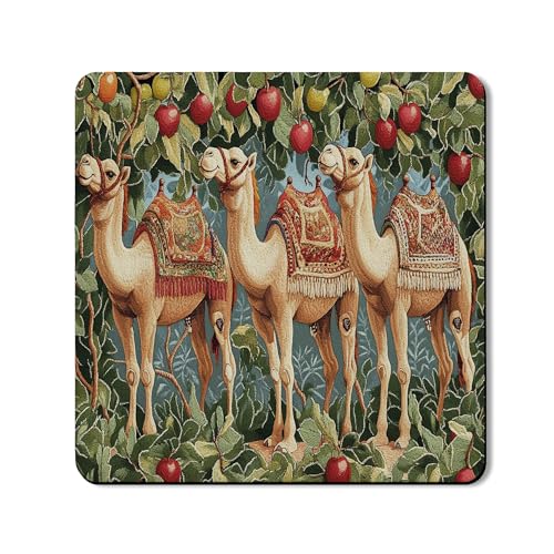 Camel Tapisserie Waschtrockner Top Protector Matte Vintage Kamel Muster Waschküche Staubschutz Herbst Dekorative Gummi Anti-Rutsch Wasserdicht Wasch- und Trocknermatten für Zuhause 61 x 61 cm von Generic
