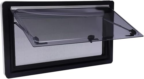 Camper Rv Fenster Ersatz Doppelschicht Acrylglas Wohnmobil Fenster Seitenfenster Wohnmobil Fenster Für Caravan Horsebox Umbau, Black, 900 * 550mm Camper Rv Fenster Ersatz Doppelschicht Acrylglas Wohnmobil Fenster Seitenfenster Wohnmobil Fenster Für Caravan Horsebox Umbau, Black, 900 * 550mm von Generic